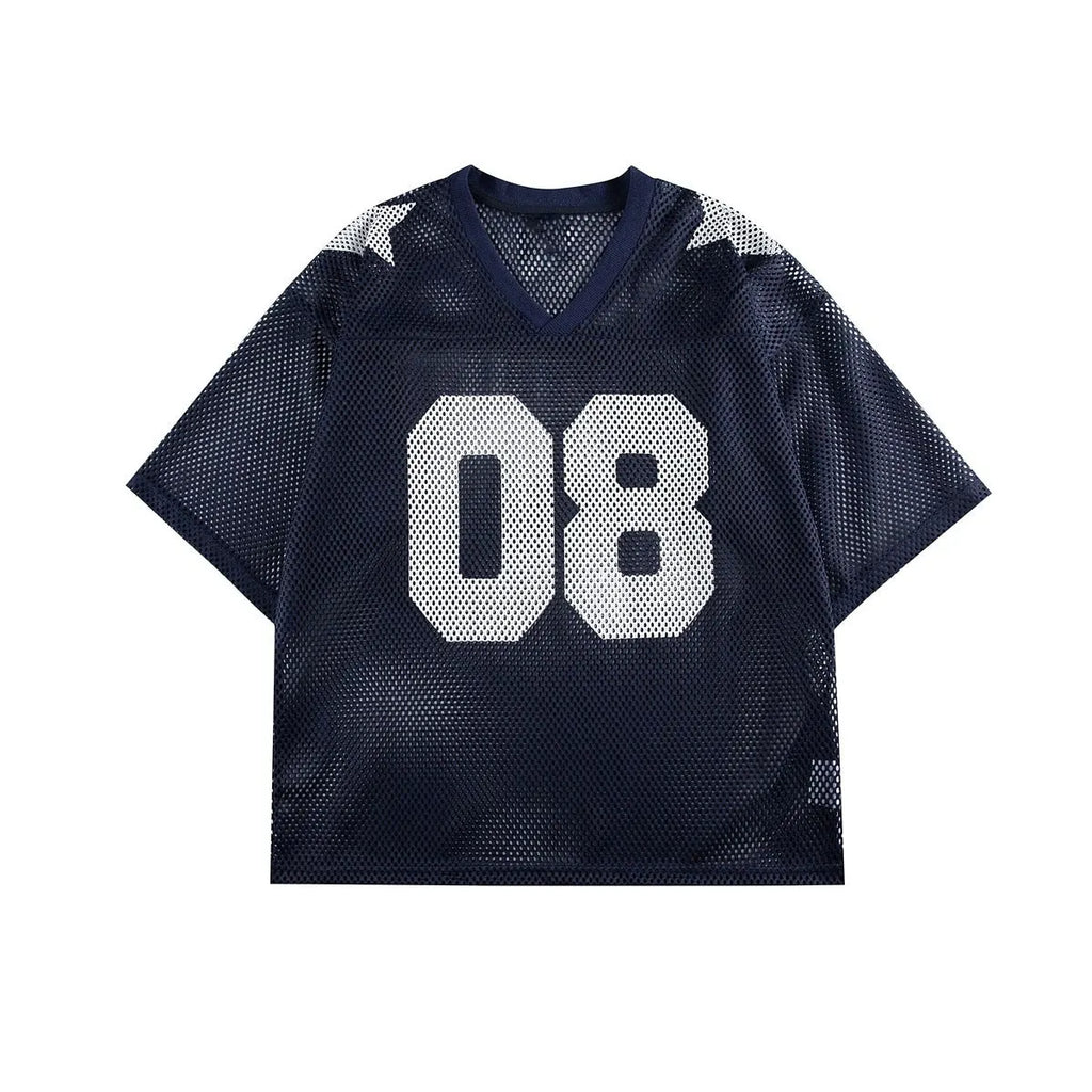 Black half sleeve pullover shirt with printed letters pattern, loose fit casual design