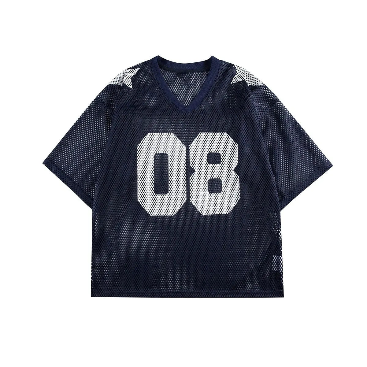 Black half sleeve pullover shirt with printed letters pattern, loose fit casual design