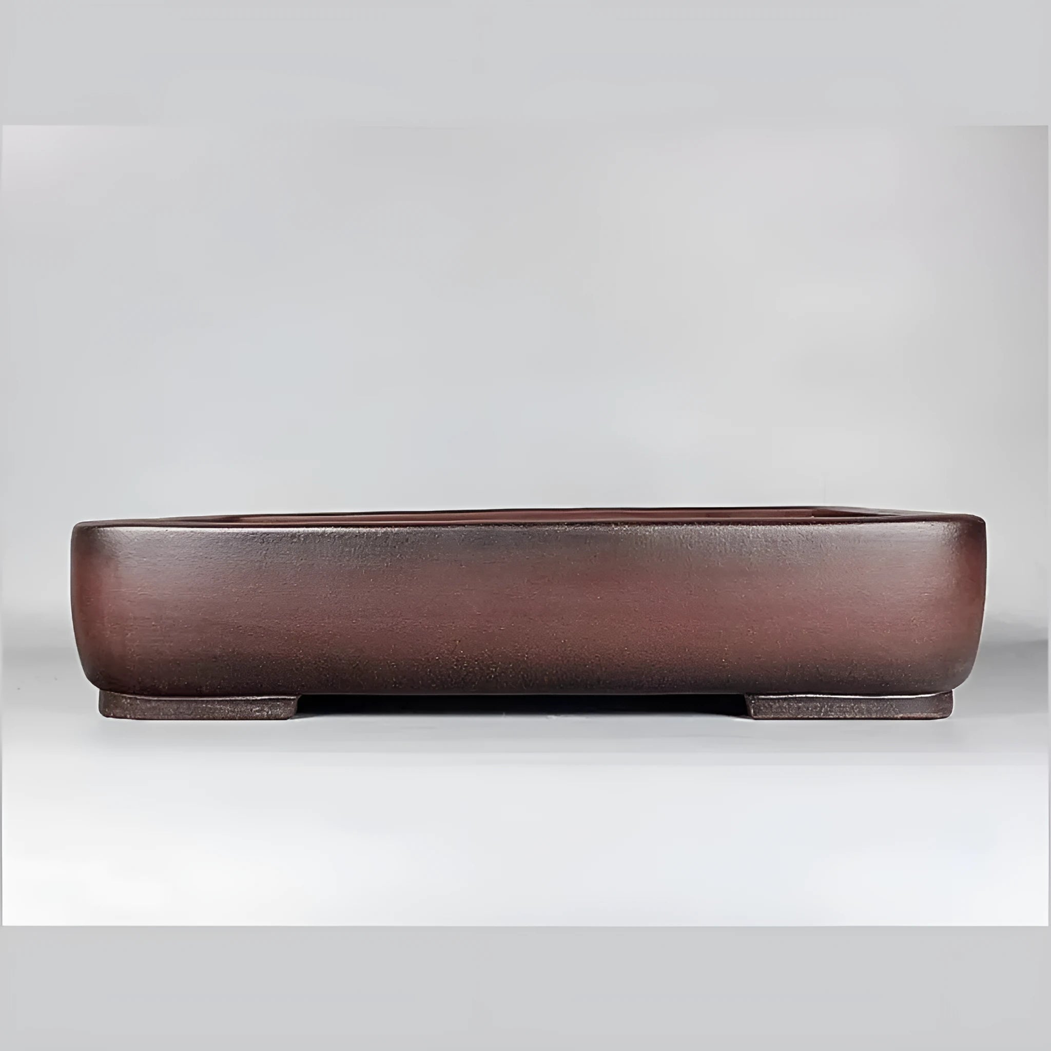 Rectangular handmade antique purple clay flower pot showing 60 cm length and 44 cm width dimensions