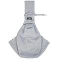 Cat messenger bag in folded and unfolded positions showing large capacity interior and adjustable shoulder strap