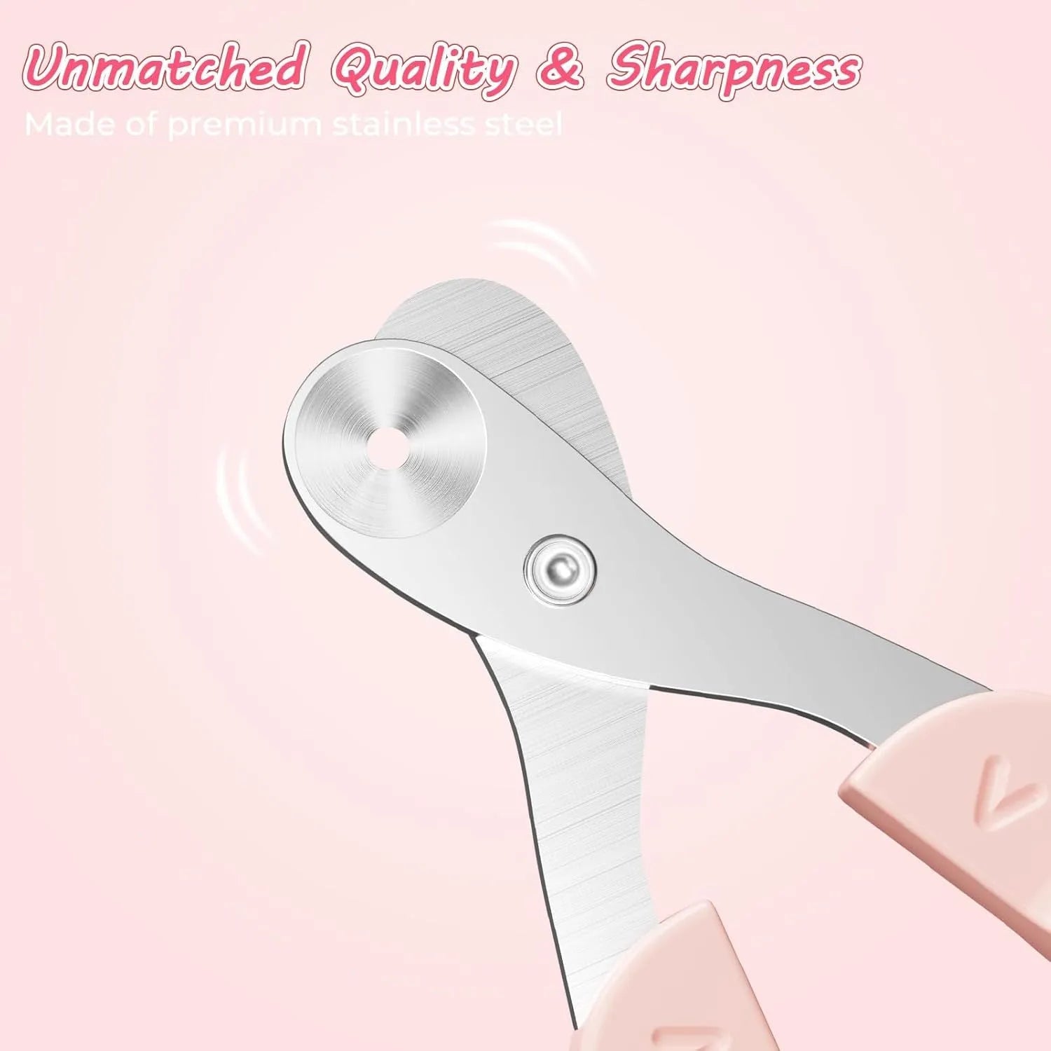 Blue cat nail clipper with positioning round hole and non-slip handle