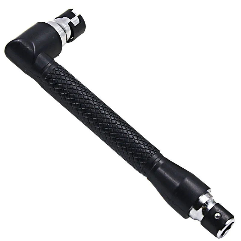 L-shaped double-ended socket wrench with ten drill bits for mechanical work