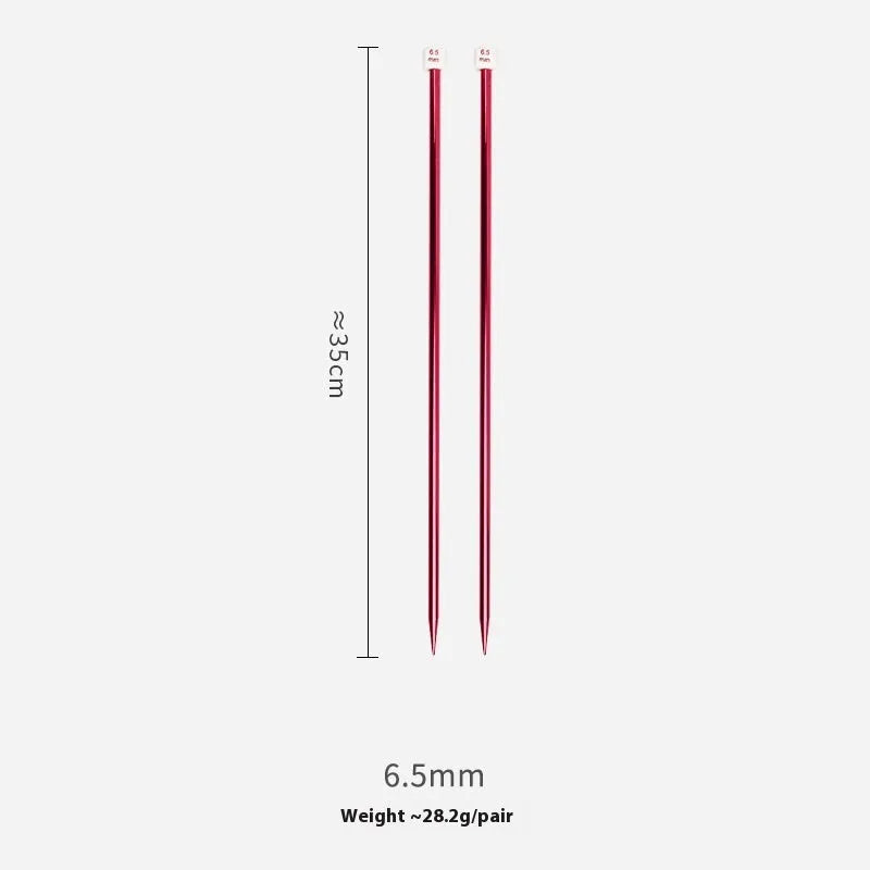 Set of lengthened crochet hooks in multiple sizes from 2.0mm to 10.0mm with protective end caps.