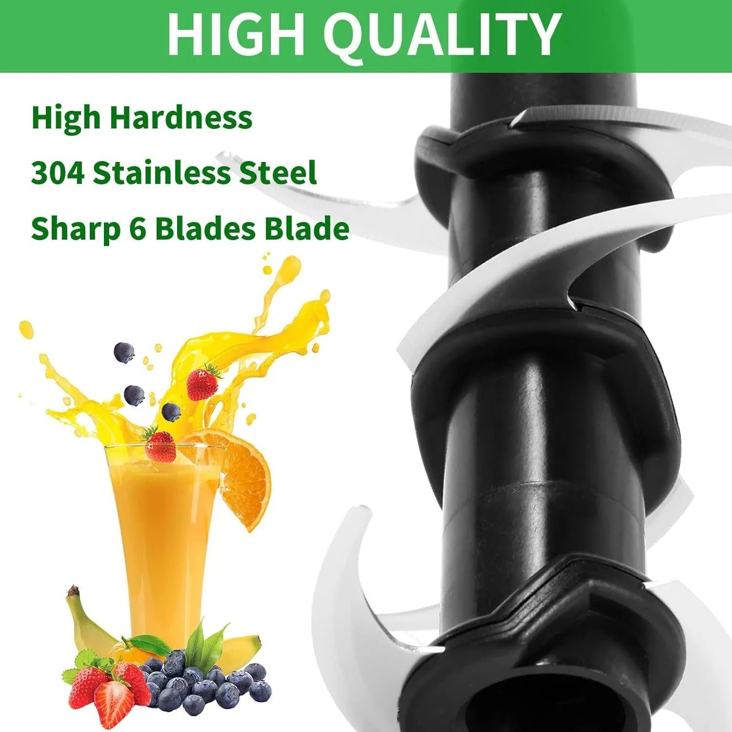 304 stainless steel replacement six-stack blade set for juicer with knife holder accessory