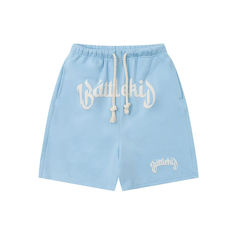 Streetwear shorts in cotton blend fabric with loose retro fit and hip hop styling