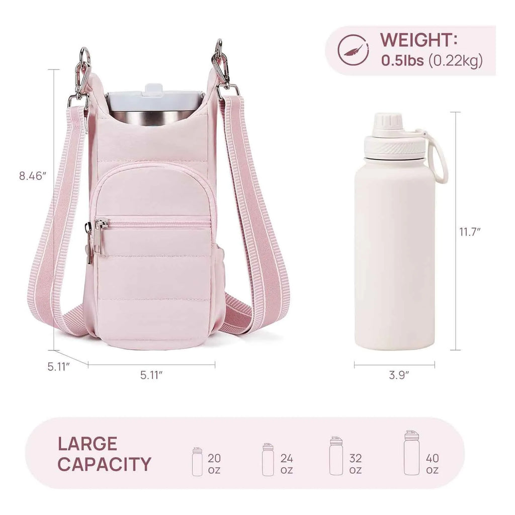 Cycling water bottle kettle bag in cloth material for bicycle placement