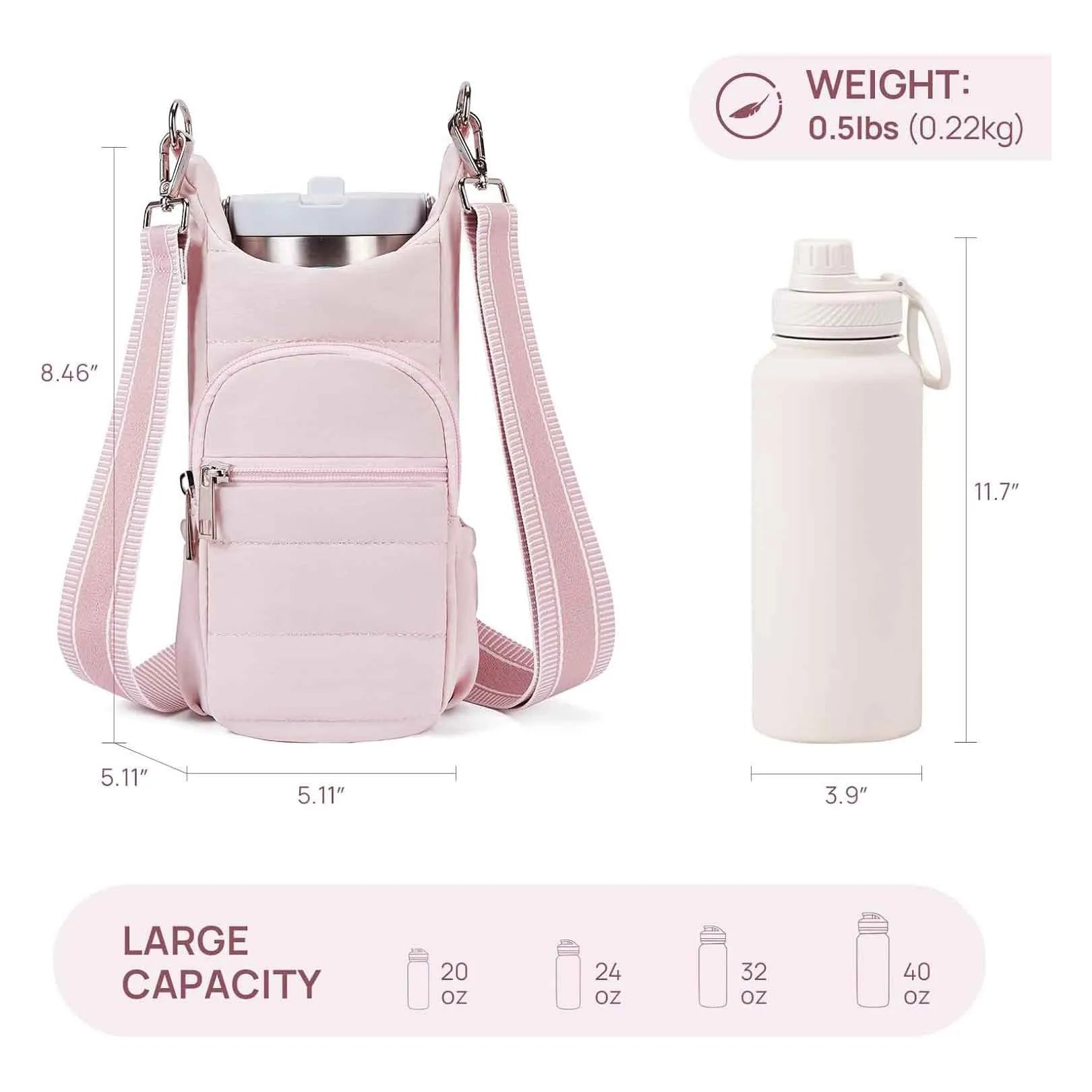 Cycling water bottle kettle bag in cloth material for bicycle placement