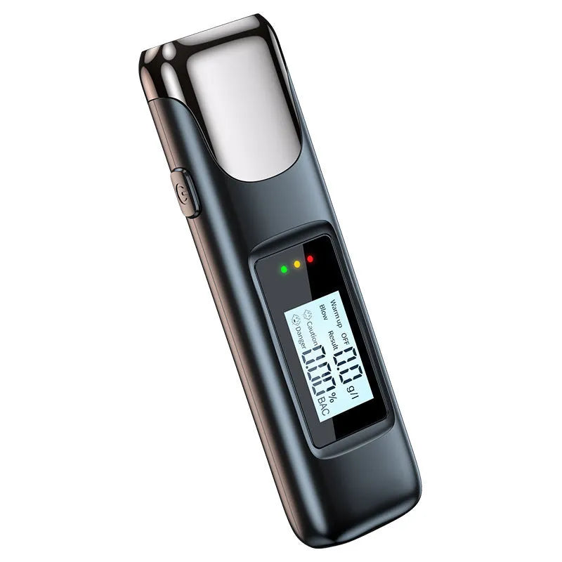Alcohol Tester High Precision Breath Detector C10 Black with ABS housing and English display screen