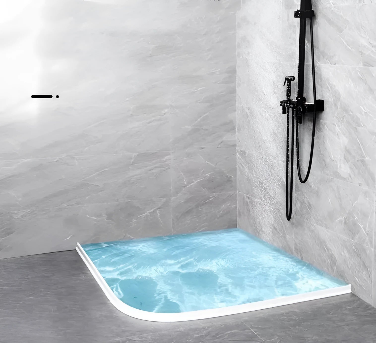 Flexible silicone bathroom water blocking strip in TPE material for shower room floor waterproofing