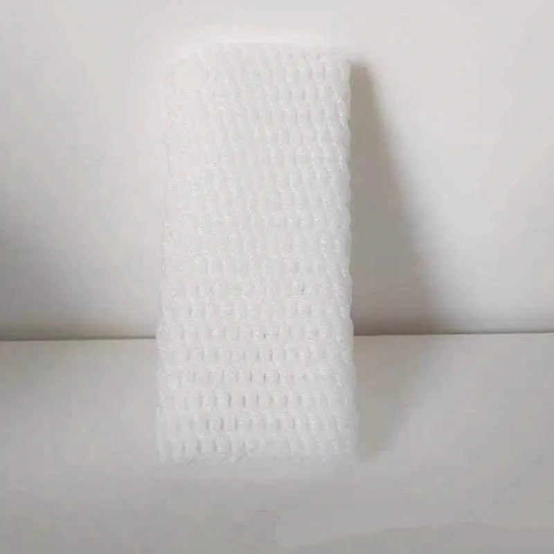 White foam fruit net protective cover with hybrid construction for shockproof fruit safeguarding