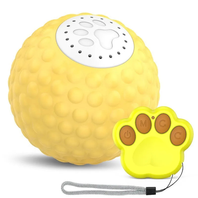 Remote control interactive cat toy with rolling ball and laser pointer in blue colour option