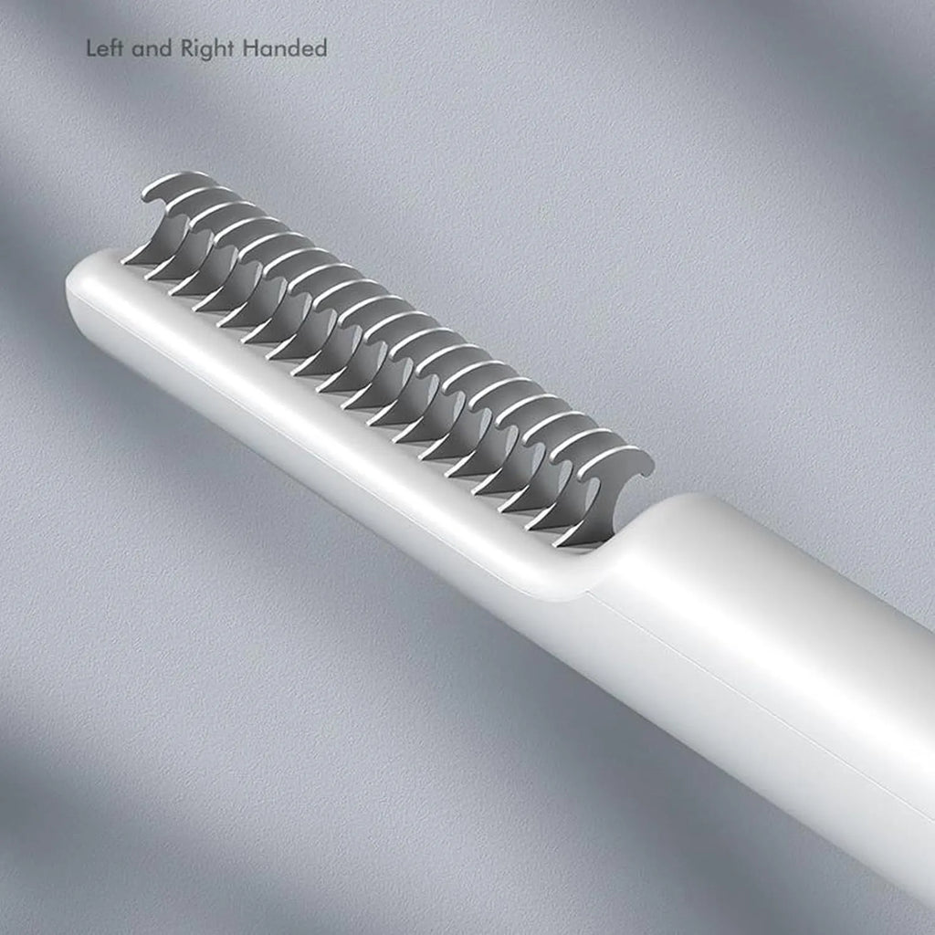 Stainless steel pet grooming comb with 9 teeth and comfortable handle for removing mats