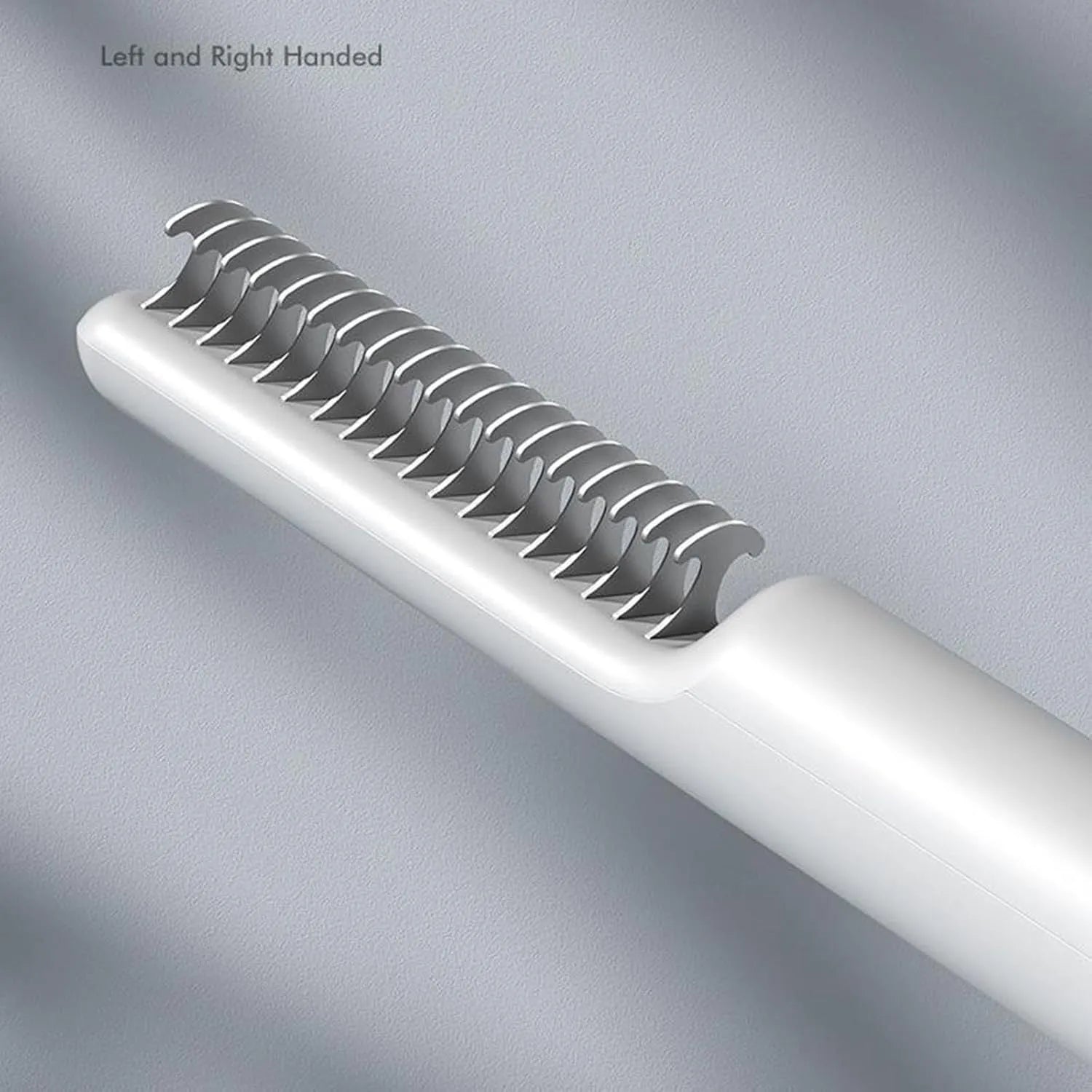Stainless steel pet grooming comb with 9 teeth and comfortable handle for removing mats