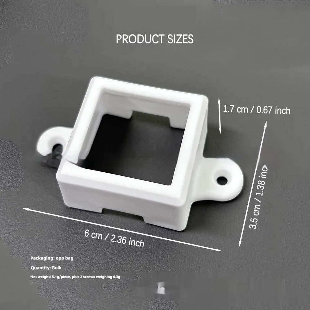 White plastic LED lampshade for fixed bracket systems measuring 1.7cm wide by 6cm long