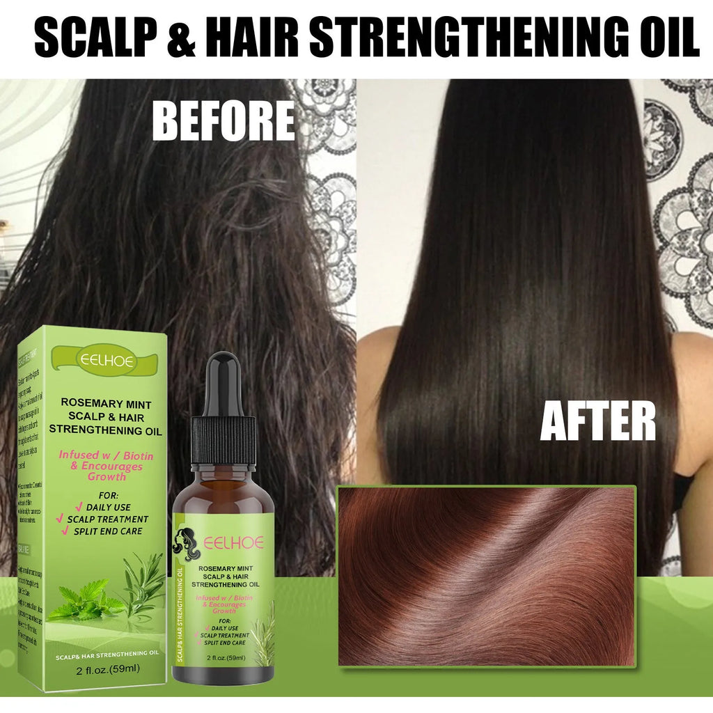 59ml bottle of rosemary mint hair growth fluid for scalp massage and treatment