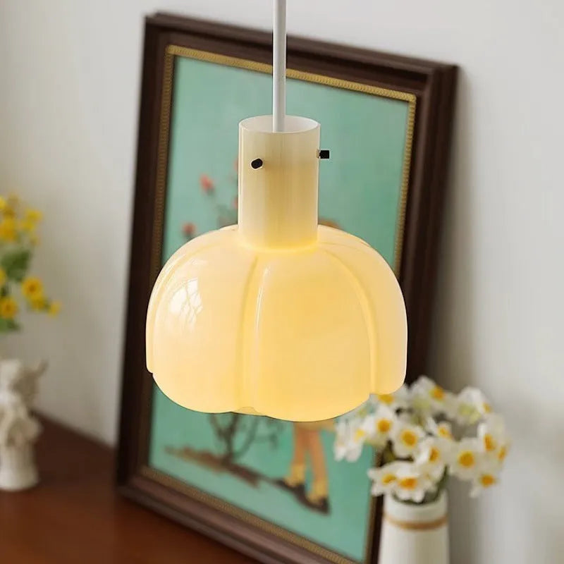 Medieval glass bud chandelier in retro style for ceiling installation
