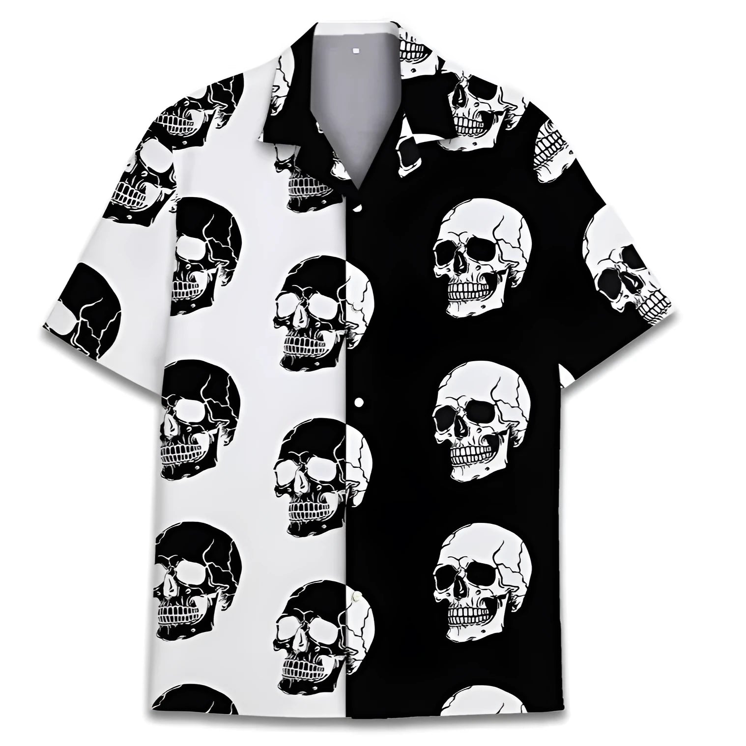 Men's Cuban collar Hawaiian shirt in digital printed polyester fabric with summer patterns