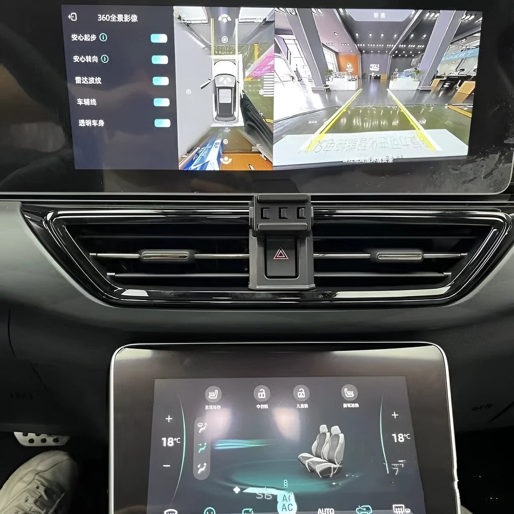 GOODWAY car dashboard mobile phone holder with 360-degree rotating bracket on a single base.