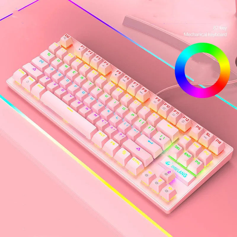 Mechanical gaming keyboard in multiple colours with simple design for notebook computers