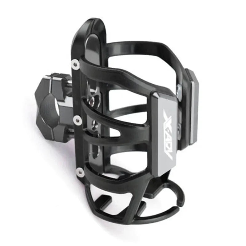 Water bottle cage for Honda X-ADV750 and XADV150 scooter bumper modification in multiple colour options