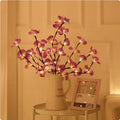 65cm pink LED phalaenopsis branch decorative light with fabric and plastic construction