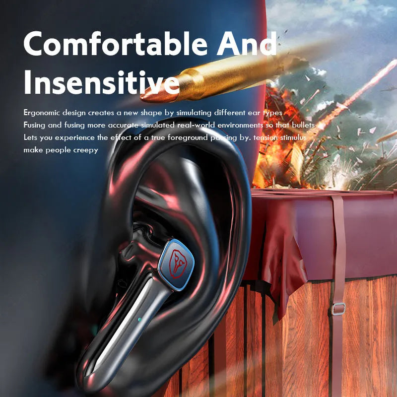 Wireless Bluetooth gaming headset with motion noise reduction in contemporary colours