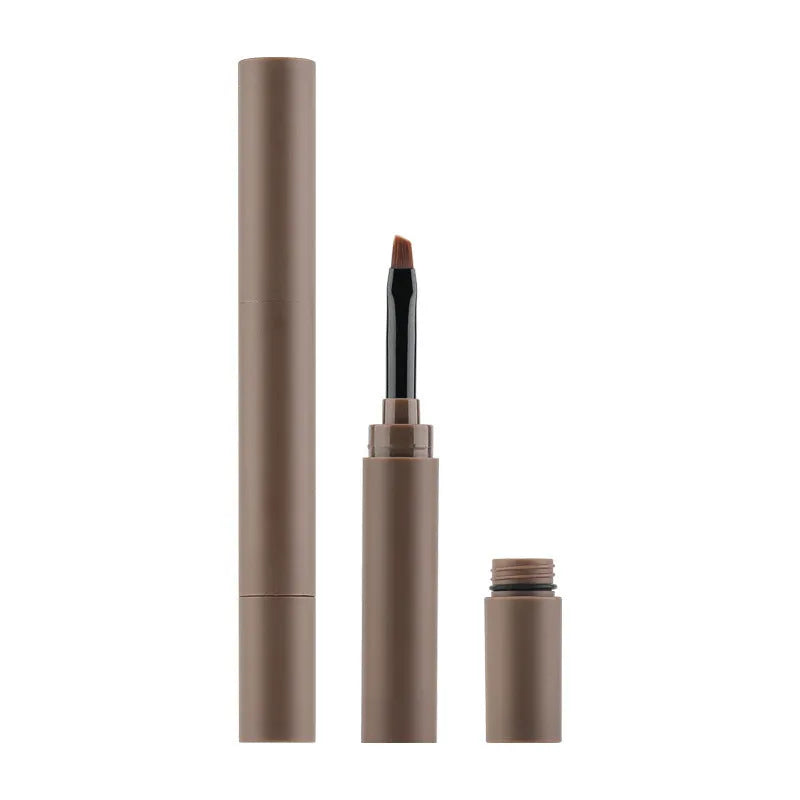 Dual-ended eyebrow cream for natural brow shaping and filling in five colour shades.