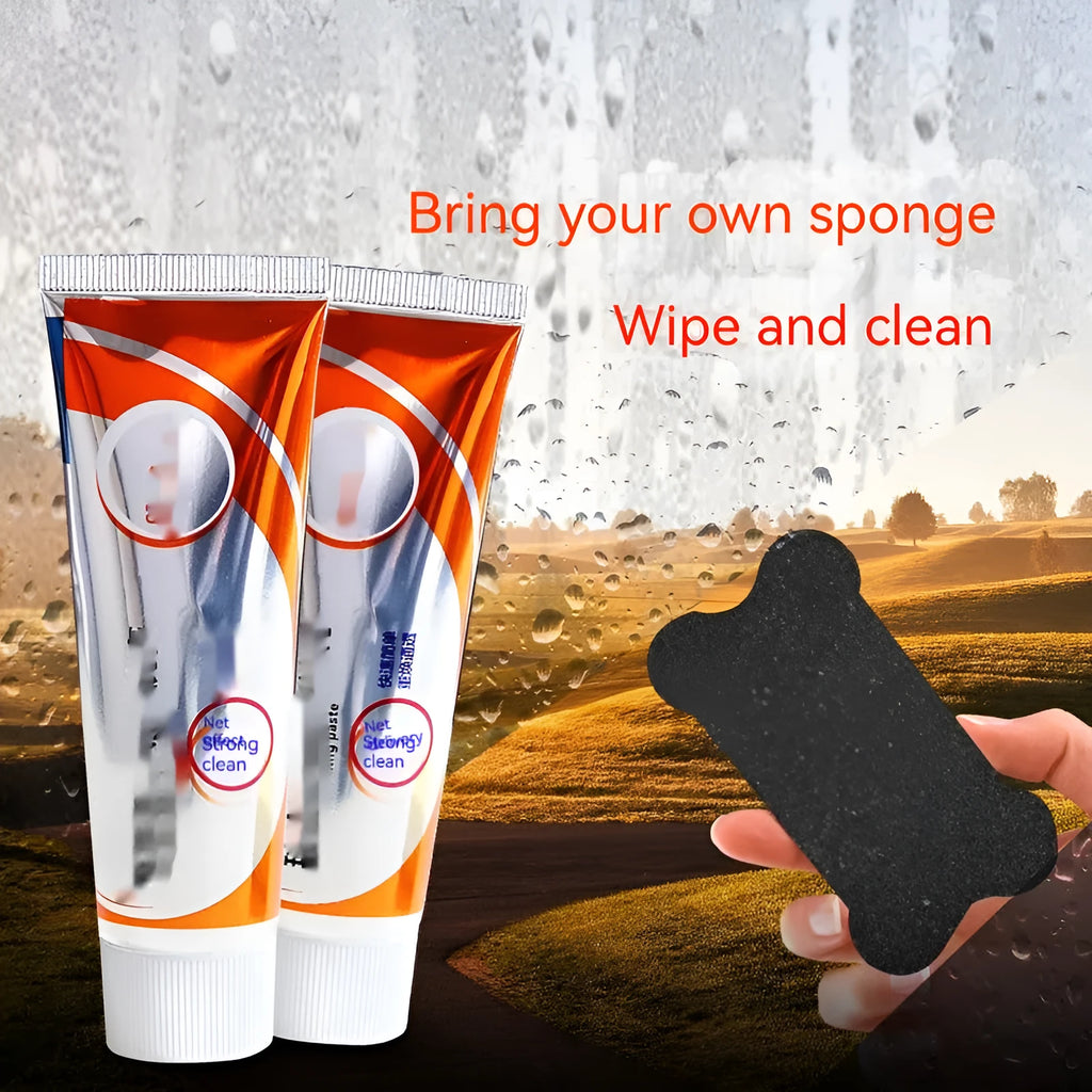White 65ml car windshield cleaning paste bottle for removing oil stains from glass