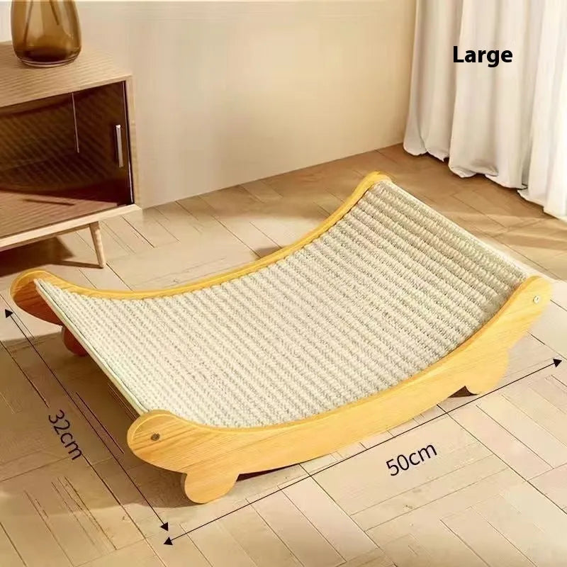 Sisal cat scratch board in large and small sizes with sisal blanket scratching surface