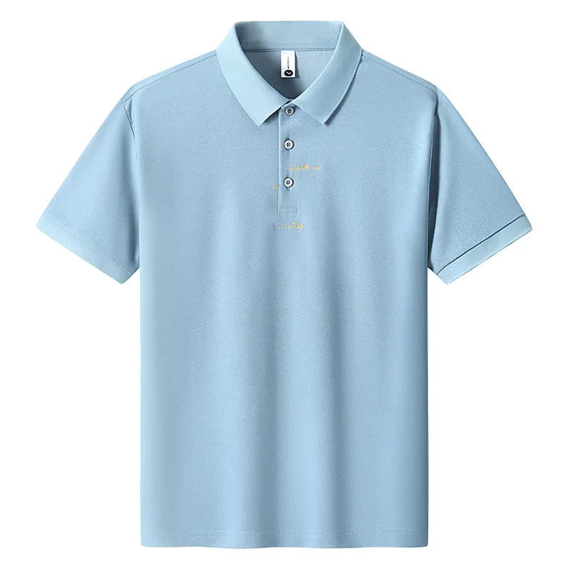 Men's loose-fit casual cotton T-shirt on a hanger, shown in multiple colour options.