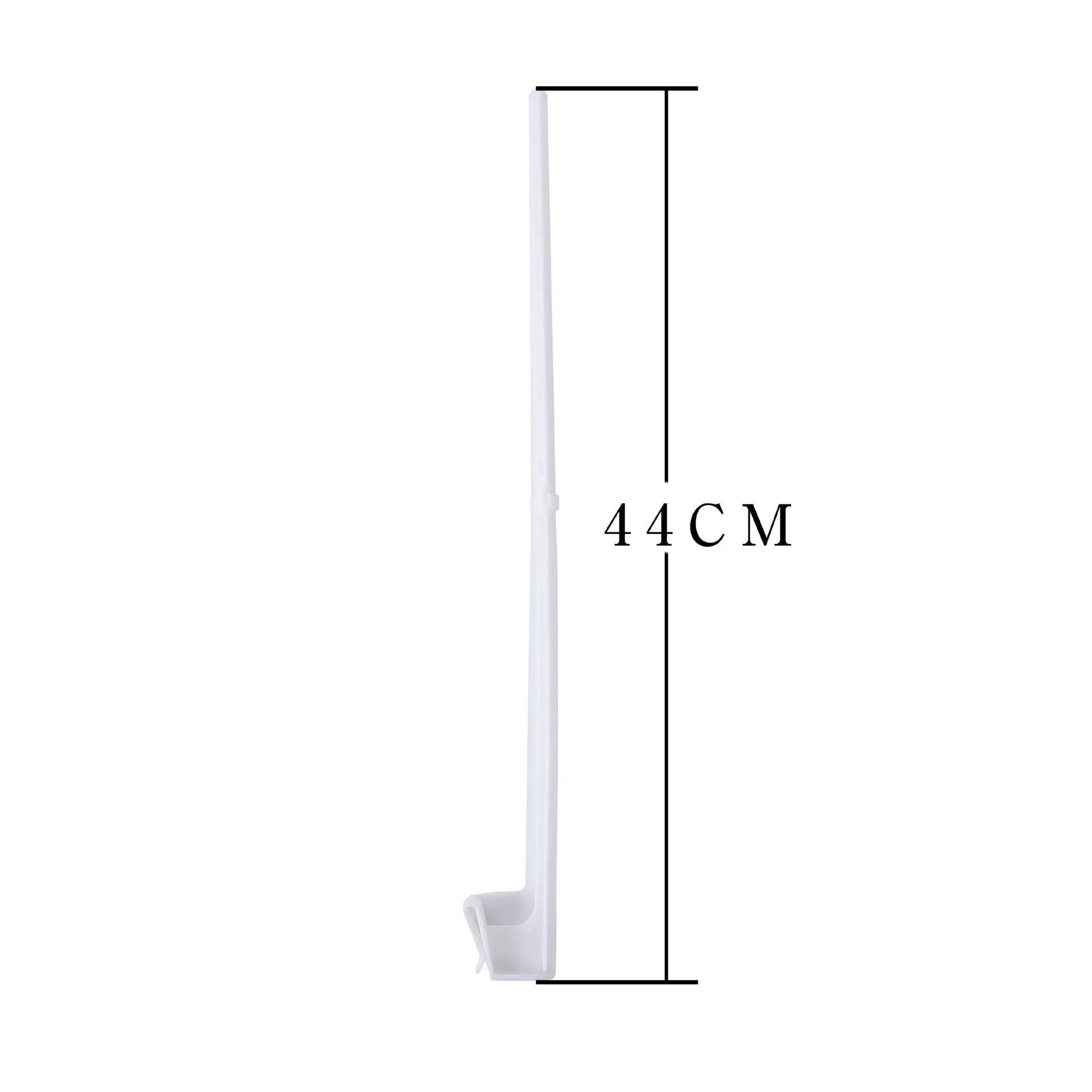 White PP plastic car window flag pole holder and mount clip set with 10 flag poles.