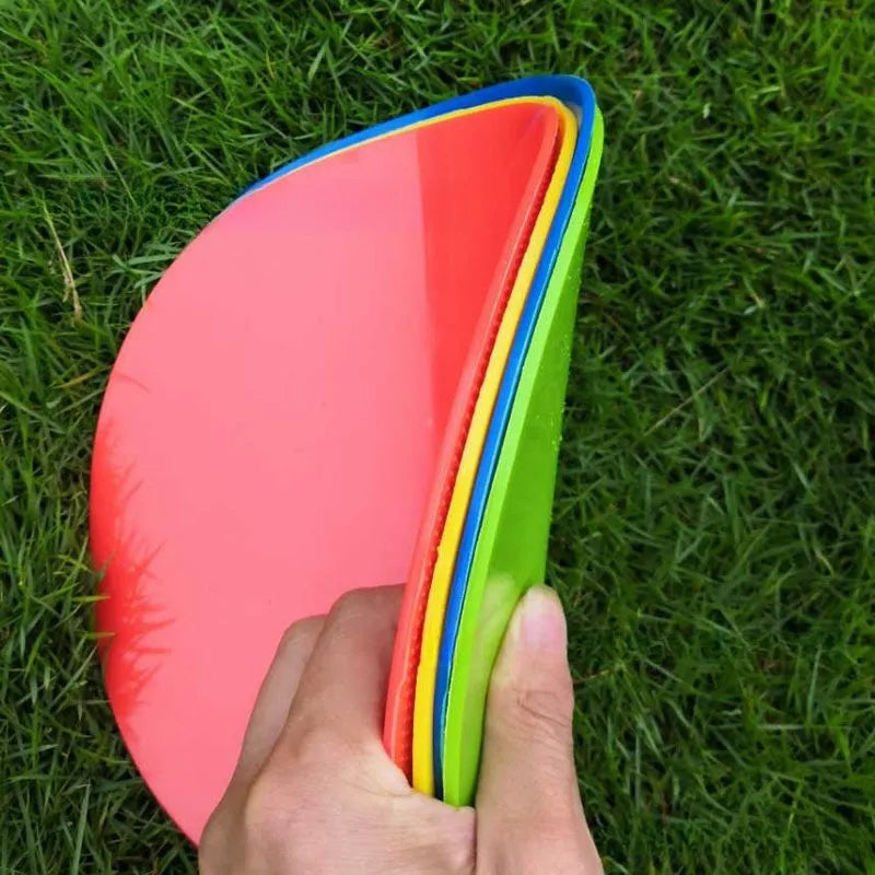 TPE football training marker disc in multiple colours showing 23cm diameter sports landmark pad