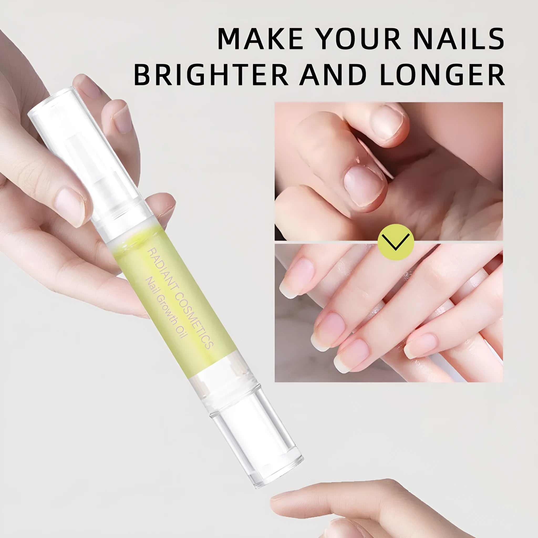 3ml nail growth treatment oil bottle for wash-free cuticle care and moisturising