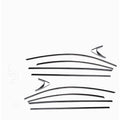 Black titanium stainless steel window trim strip with self-adhesive backing