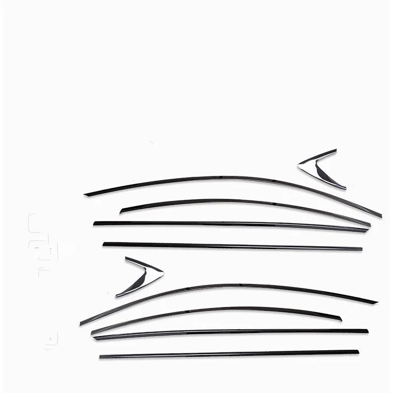 Black titanium stainless steel window trim strip with self-adhesive backing
