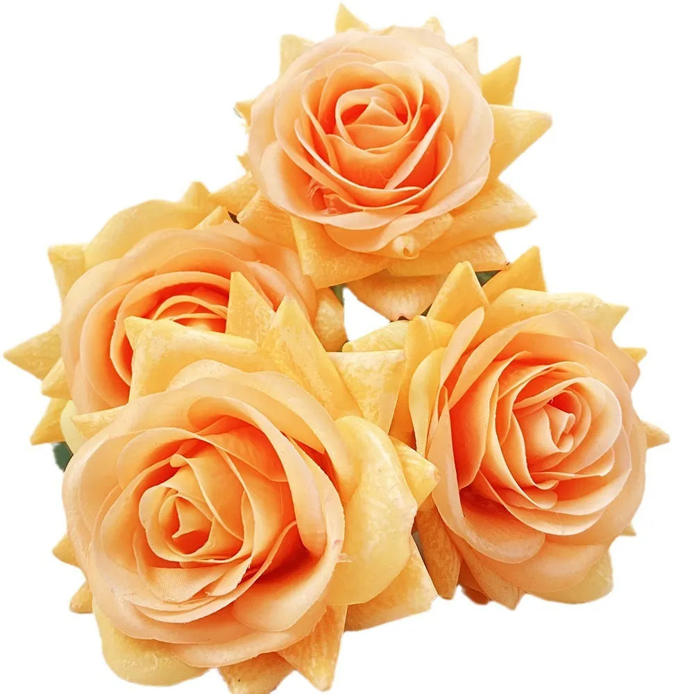 Artificial silk rose flower bouquet with 42cm length in multiple colour options