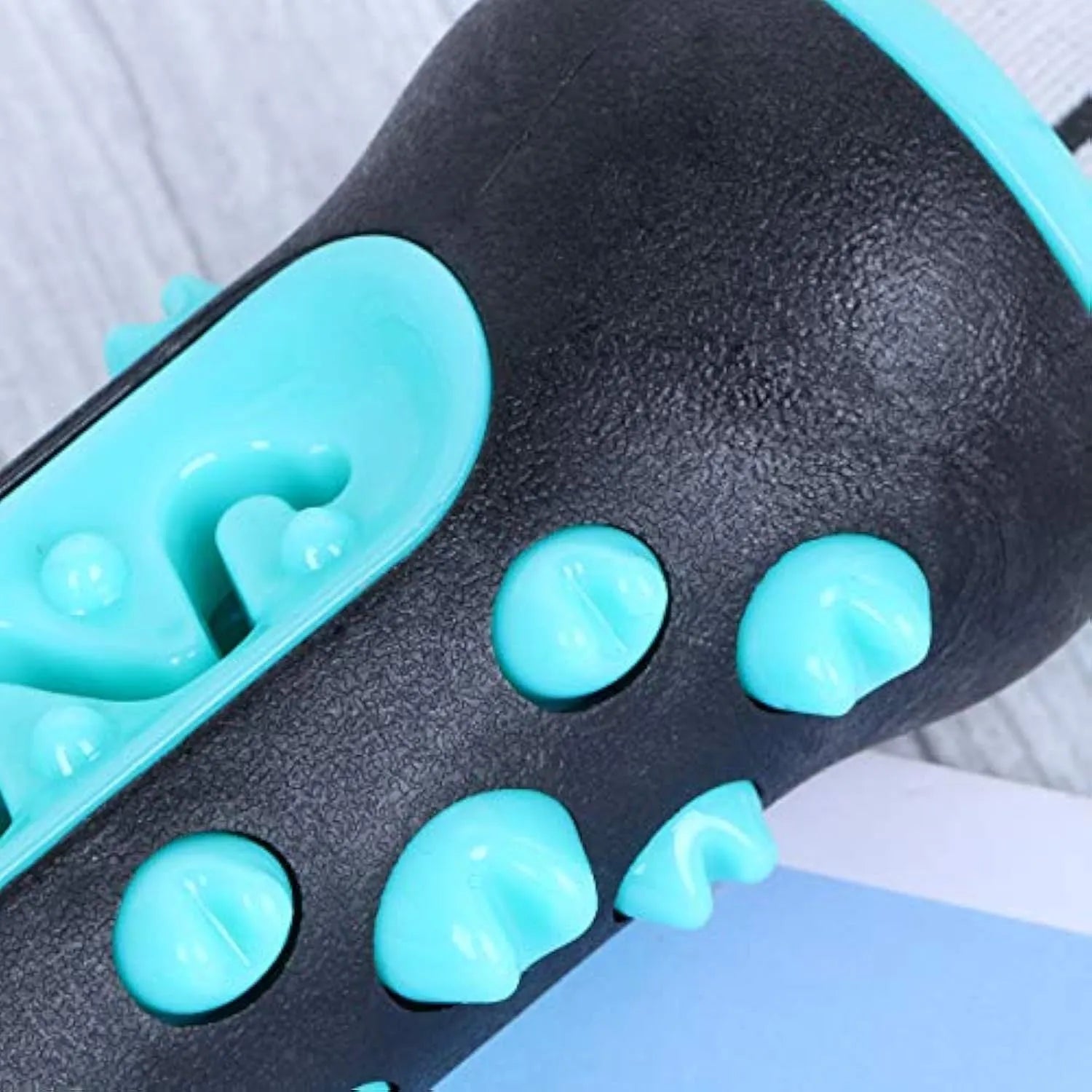Natural rubber dog dental chew toy in blue colour for teeth cleaning and tartar reduction