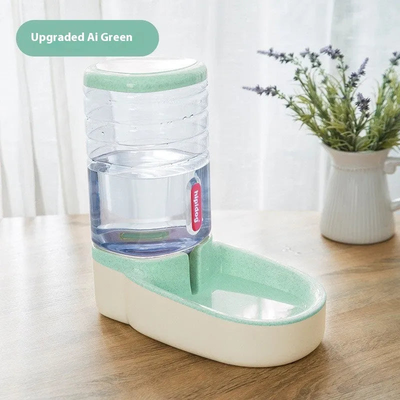 Grey automatic pet water fountain with 3.8L large capacity for dogs and cats.