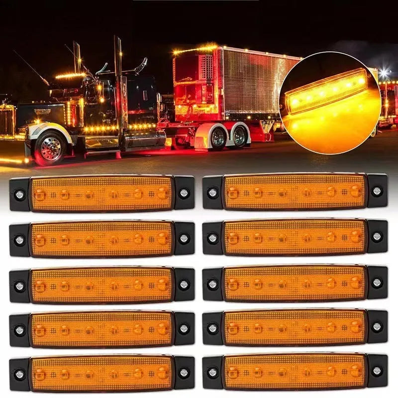 Trailer side warning light with SMD LED technology in multiple colour options