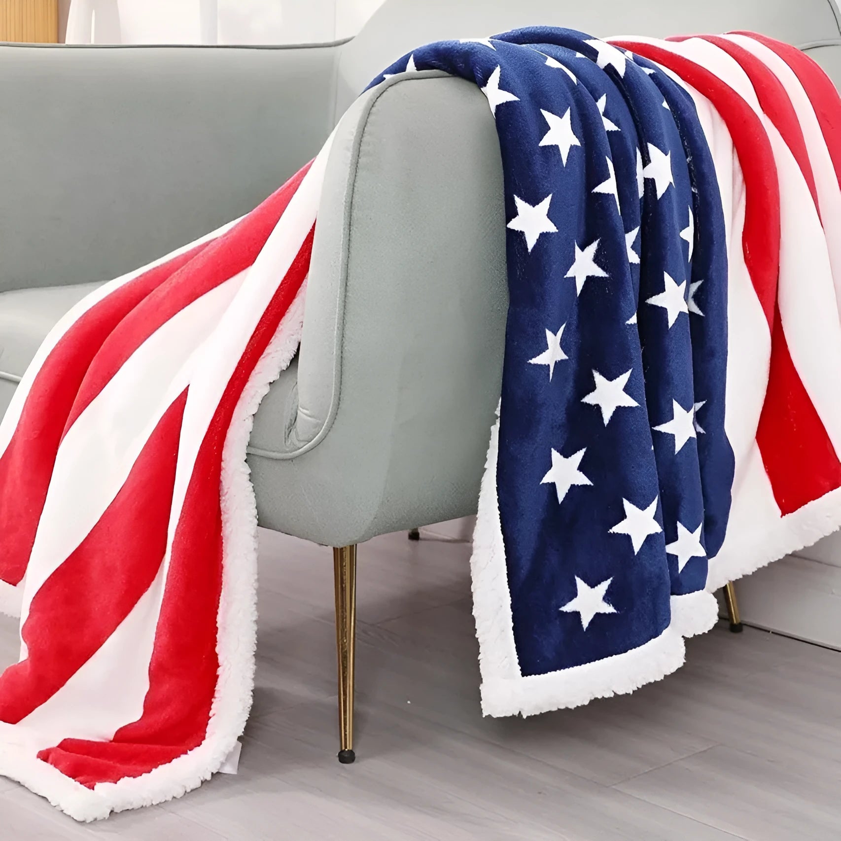 British style striped lambswool polyester blanket in three size options for autumn and winter