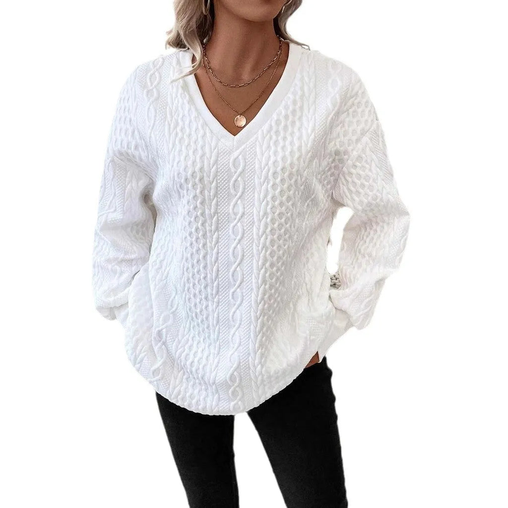 Milky white Japanese Korean casual T-shirt with loose fit and 3D pattern design