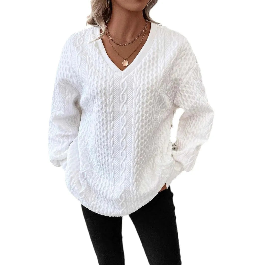 Milky white Japanese Korean casual T-shirt with loose fit and 3D pattern design