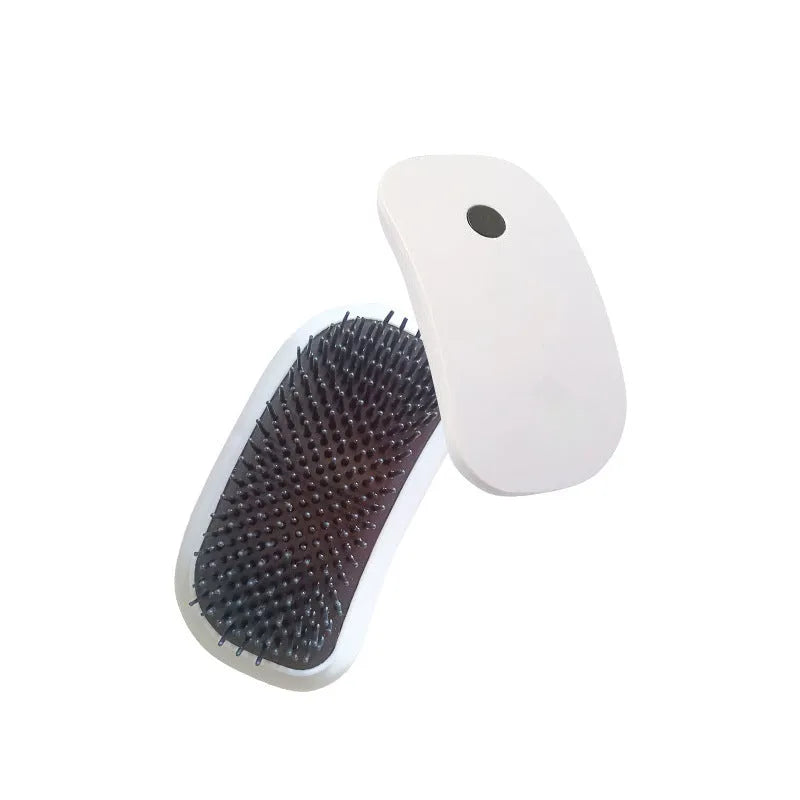 Pink electric vibration pet brush with TPE comb teeth for cat and dog grooming