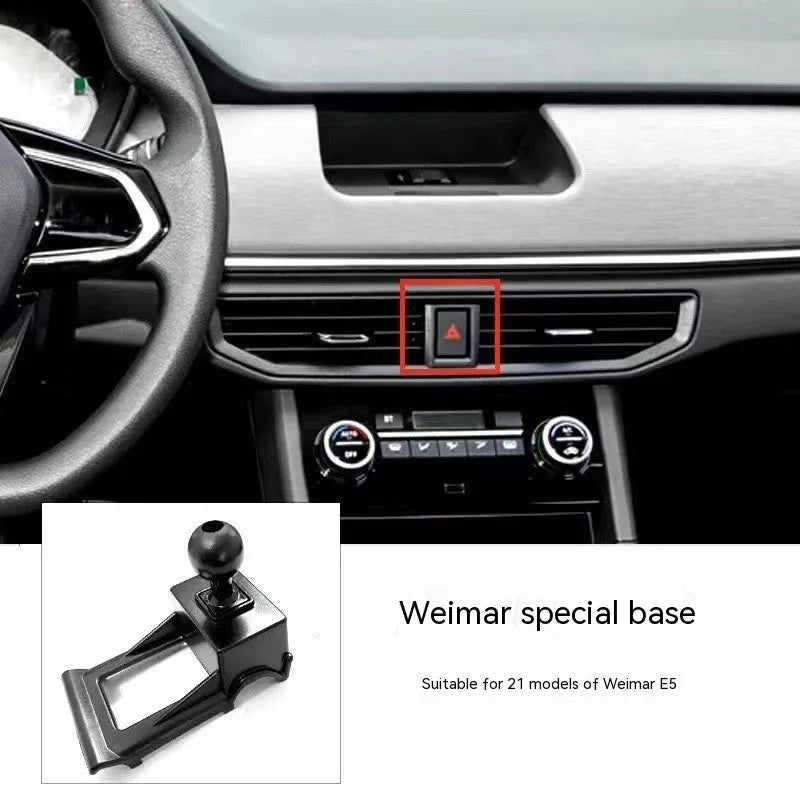 GOODWAY car dashboard mobile phone holder with 360-degree rotating bracket on a single base.