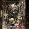 DIY magic snowy landscape night light kit with small street light design and flowing snow LED effects