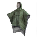 Grey outdoor cloak sleeping bag for adults showing wearable design and 200x140cm dimensions