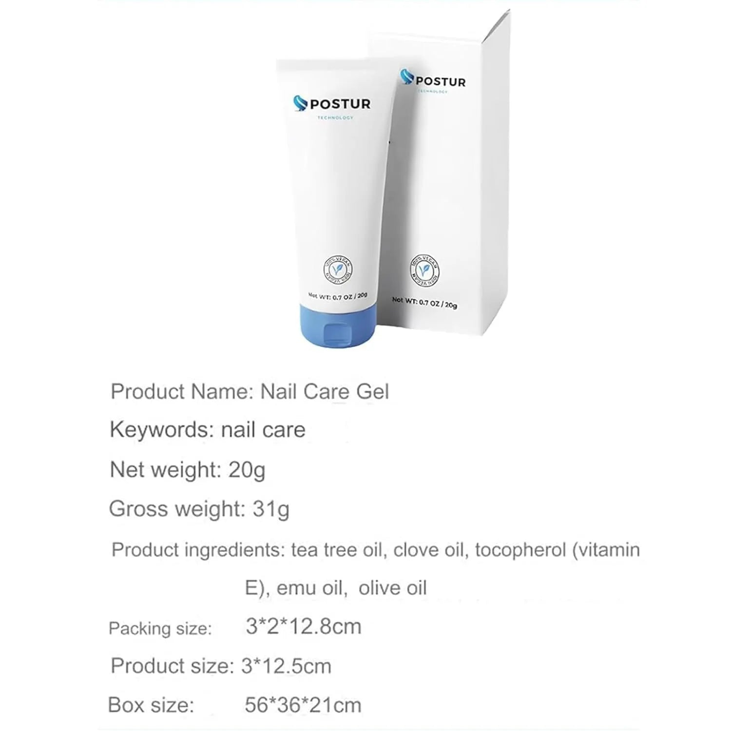 20g nail gel polish kit with application tool in compact packaging