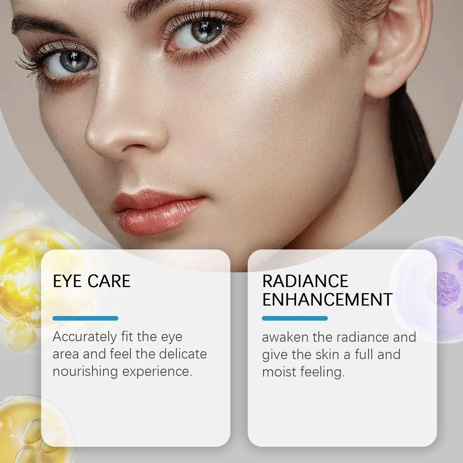 One pair of micro needle eye mask patches for skincare application
