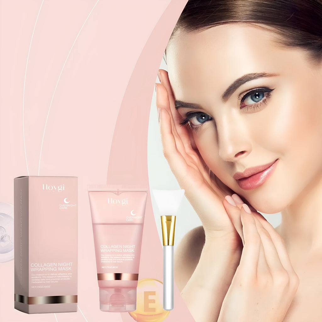 Collagen tearing mask with brush 75g for facial cleansing and moisturising in a white tube