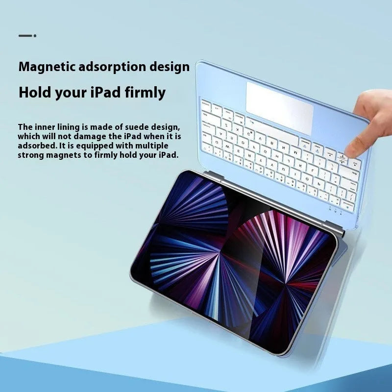 iPad Bluetooth keyboard with magnetic protective cover in multiple colours